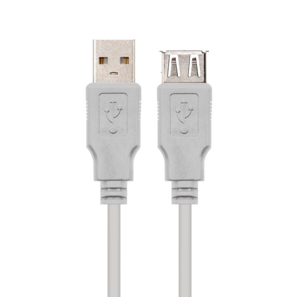 CABLE USB 2.0, TIPO A/M-A/H, BEIGE, 1.0 M - Imagen 2